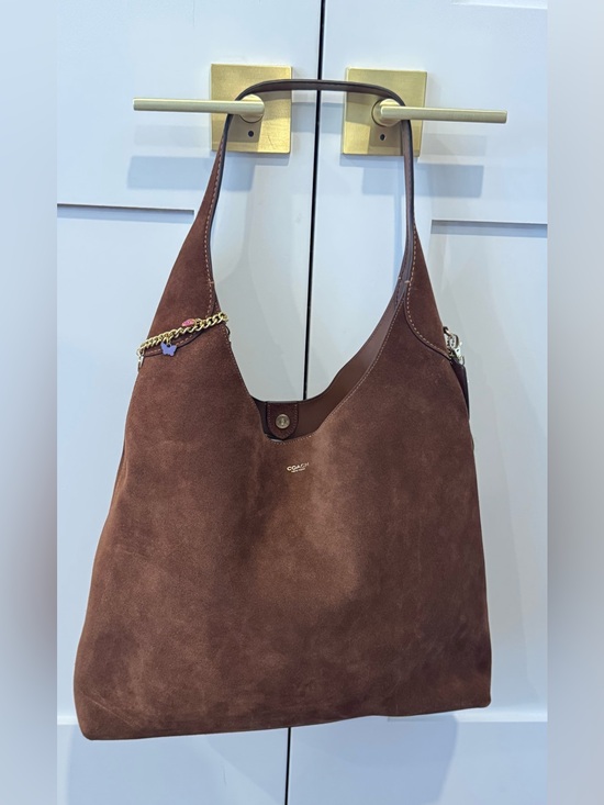 Coach Handbags - Coach Brooklyn 39 in Warm Brown Suede Hobo Bag